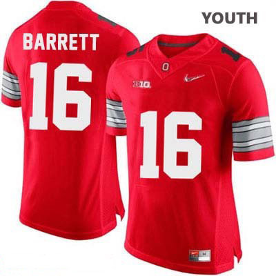 Ohio State Buckeyes Youth J.T. Barrett #16 Red Authentic Nike Diamond Quest Playoff College NCAA Stitched Football Jersey AS19K56SG